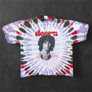 The Doors T Shirt Mens XL Jim Morrison Tie Dye Graphic Band Shirt USA Made